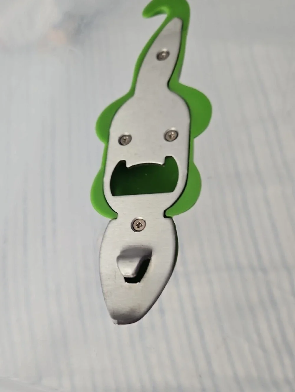 Vintage 1990 EKO ZOO Green Metal Plastic Lizard Bottle Opener Fun Bar Accessory